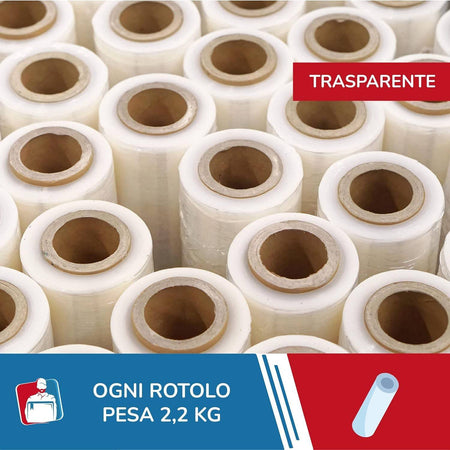 Film Estensibile Pellicola Trasparente Rotolo Manuale Per Imballo 160mx23myx50cm
