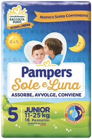 Pampers sole&luna flash j 16pz