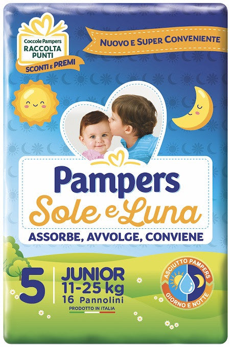 Pampers sole&luna flash j 16pz