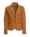 Classic 712 - Giacca Donna Cognac in vera pelle camoscio