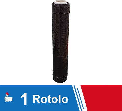 Film Estensibile Pellicola Nera Rotolo Manuale Per Imballaggi 160mx23myx50cm