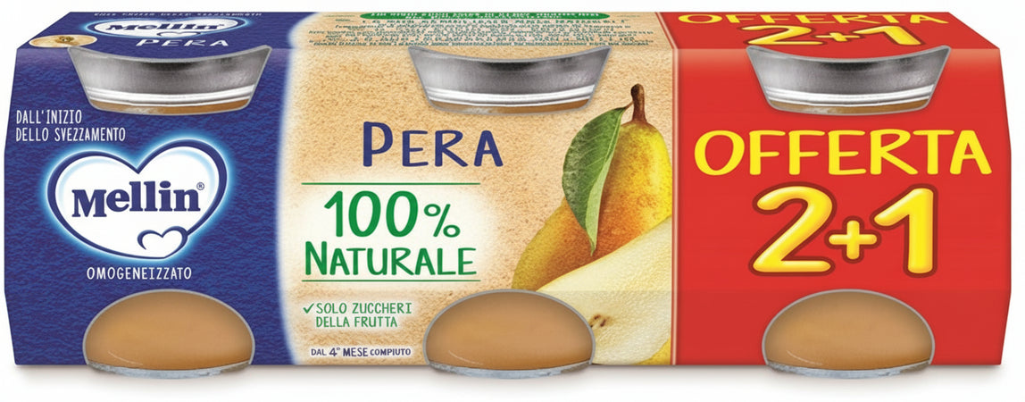 Mellin omog pera 3pz 100g