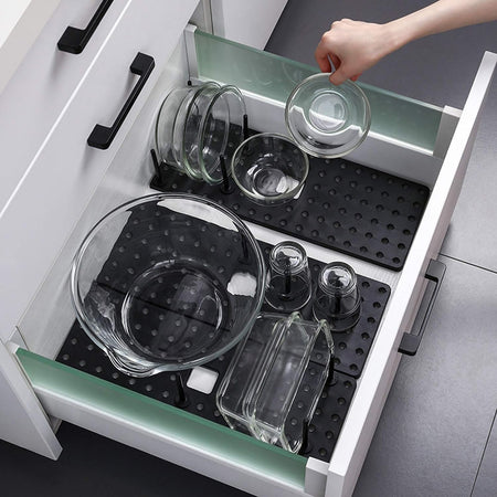 2 Organizer Divisori Separatori Per Cassetti Mobili Cucina Stoviglie Regolabili