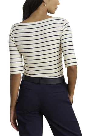 Ralph Lauren T-shirt e Polo Avorio/blu da donna