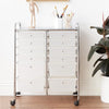 Carrello Cassettiera Multiuso 12 Cassetti Bianco 4Ruote Casa Ufficio Estetica Tattoo