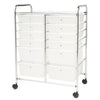 Carrello Cassettiera Multiuso 12 Cassetti Bianco 4Ruote Casa Ufficio Estetica Tattoo