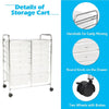 Carrello Cassettiera Multiuso 12 Cassetti Bianco 4Ruote Casa Ufficio Estetica Tattoo