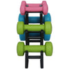 Set Manubri Palestra 6 Pesi Fitness 1kg 2kg 3kg con Supporto Stand Antirumore