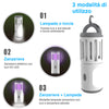 Zanzariera Elettrica LED 3in1 Torcia Anti zanzare Portatile Casa Campeggio