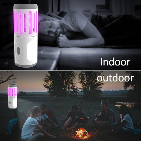 Zanzariera Elettrica LED 3in1 Torcia Anti zanzare Portatile Casa Campeggio