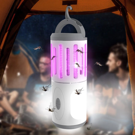 Zanzariera Elettrica LED 3in1 Torcia Anti zanzare Portatile Casa Campeggio