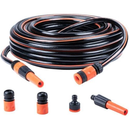 Tubo Da Giardino 30Mt Pvc Irrigazione Giardinaggio Con Connettori Black+Decker