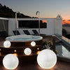 Lampada Sfera Giardino 20cm Luce Esterno Bianco Pietra E27 Decorazione da Esterno