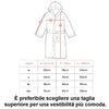 Accappatoio in Micro Spugna con Cappuccio Tasche Uomo Donna M L XL XXL