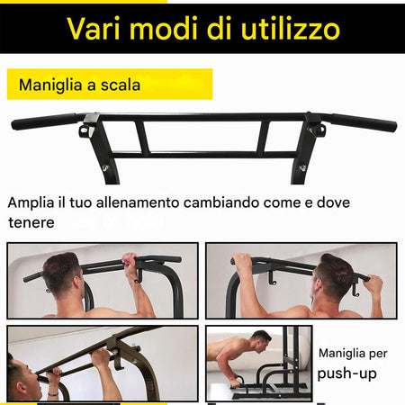 Torre Multifunzione Fitness Ginnastica Calisthenics Barra Trazioni Regolabile