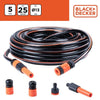 Tubo Da Giardino 30Mt Pvc Irrigazione Giardinaggio Con Connettori Black+Decker