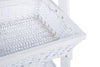 Espositore Darik colore bianco con 8 cesti in salice per interni
