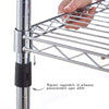 Scaffale 4 Ripiani Acciaio Inox 90x35H137cm Regolabile Libreria Mensole Multiuso
