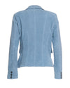 Classic 712 - Giacca Donna Celeste in vera pelle camoscio