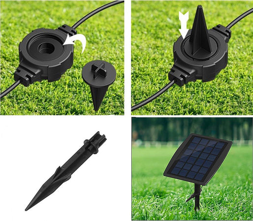 Catena Luminosa Solare Crepuscolare Led Rgb Rgbw Smart Bluetooth Ip65 Luce 13 Mt
