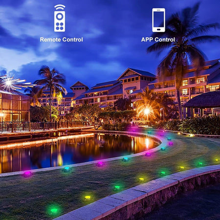 Catena Luminosa Solare Crepuscolare Led Rgb Rgbw Smart Bluetooth Ip65 Luce 13 Mt