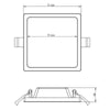 Plafoniera Quadrata Faretto Incasso Led 7w Luce Calda Lampada Soffitto Corridoio