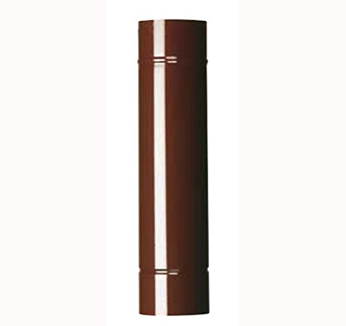 TUBO SMALTATO DIAM.CM 10 X CM 100 LUNGO PORCELLANATO STUFA MARRONE - DF 701440
