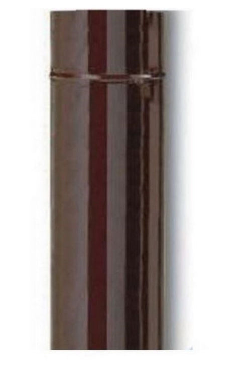 TUBO SMALTATO DIAM.CM 12 XCM 100 LUNGO PORCELLANATO PER STUFA MARRONE DF 701442