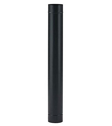 TUBO SMALTATO NERO OPACO DIAM.CM 10 X CM 100 LUNGO PER STUFA LEGNA - DF 701457