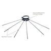 STENDIBIANCHERIA PER STUFA COLORE BIANCO - REGOLABILE DA 8 A 13 CM -DF 702082