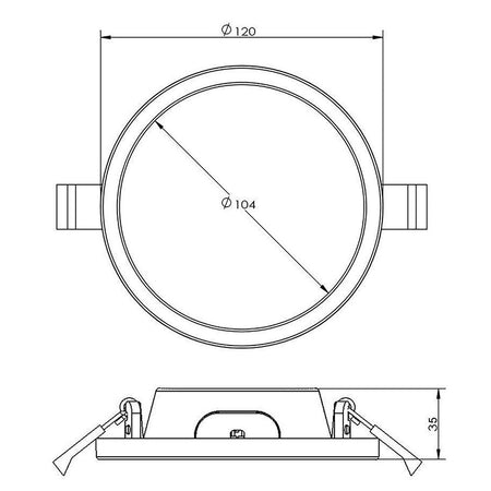 Plafoniera Tonda Incasso 10cm Faretto Led 7w Moderno Pannello Luce Calda Soffitto
