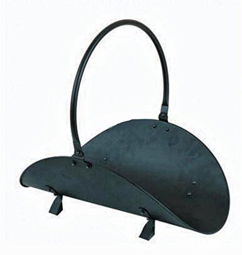 PORTALEGNA NERO CON MANICO CM 48 COLORE NERO PER CAMINO STUFA A LEGNA FER 192538