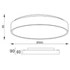 Plafoniera Rotonda Led 95w Cct 3000k 4000k Lampada 80cm Luce Soffitto Camera 230v