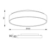 Plafoniera Moderna Tonda Led 65w Cct 3000k 4000k Lampada Soffitto Muro Luce 60cm