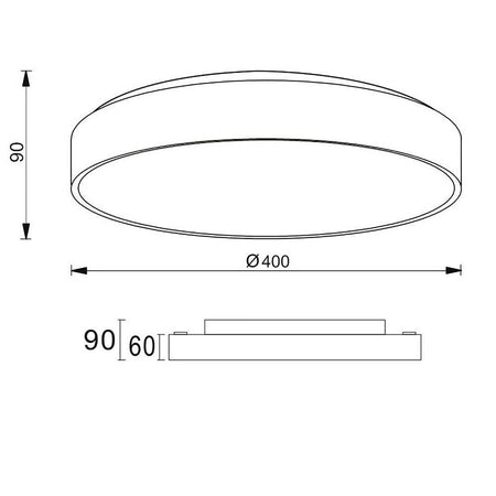 Plafoniera Tonda Led 42w Cct 3000k 4000k Lampada Soffitto Parete Luce 3200lm 40cm