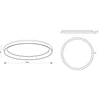 Plafoniera Moderna Tonda Led Cct 60 W 3000k 4000k Soffitto Lampada Parete 80 Cm