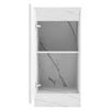 Mobile Base Cucina Componibile Minimal Bianco Effetto Marmo 1 Anta e 2 Scomparti