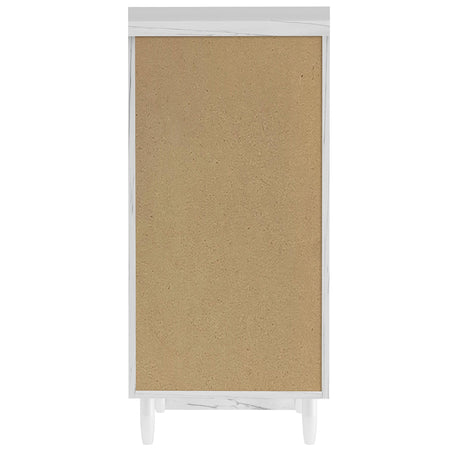 Mobile Base Cucina Componibile Minimal Bianco Effetto Marmo 1 Anta e 2 Scomparti