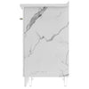 Mobile Base Cucina Componibile Minimal Bianco Effetto Marmo 1 Anta e 2 Scomparti