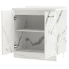 Mobile Base Cucina Componibile in Legno Bianco Effetto Marmo 2 Ante 2 Scomparti
