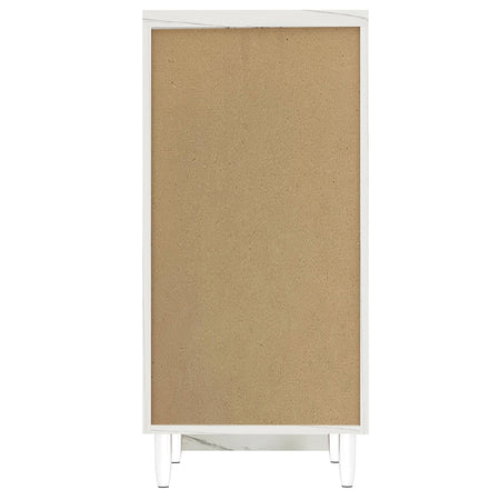 Cassettiera per Cucina Mobile Mobiletto 4 Cassetti in Legno Bianco Effetto Marmo