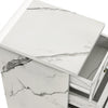 Cassettiera per Cucina Mobile Mobiletto 4 Cassetti in Legno Bianco Effetto Marmo