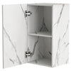 Pensile da Cucina Armadio Sospeso da Parete Design Minimal Bianco Effetto Marmo