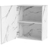 Pensile da Cucina Armadio Sospeso da Parete Anta Singola Bianco Effetto Marmo