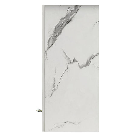 Pensile da Cucina Armadio Sospeso da Parete Doppia Anta Bianco Effetto Marmo