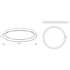 Plafoniera Moderna Tonda Led Cct 42w 3000k 4000k Luce Soffitto Lampada Muro 58cm