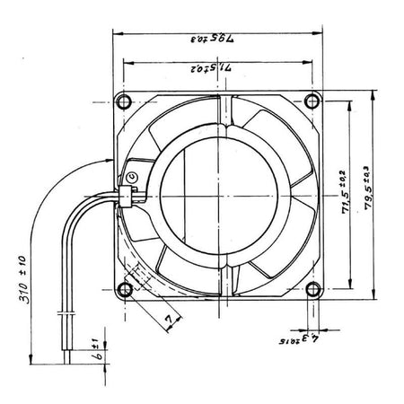 Ventilatore assiale con struttura e rotore in metallo stufe a pellet 14703007
