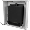 Camino Elettrico da Terra 1800W con Led Effetto Fuoco e Cornice Bianca