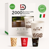 Bicchieri Caffe Carta 75ml Maxi Scorta 2000pz 100% Biodegradabili Made in Italy