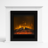 Camino Elettrico da Terra 1800W con Led Effetto Fuoco e Cornice Bianca